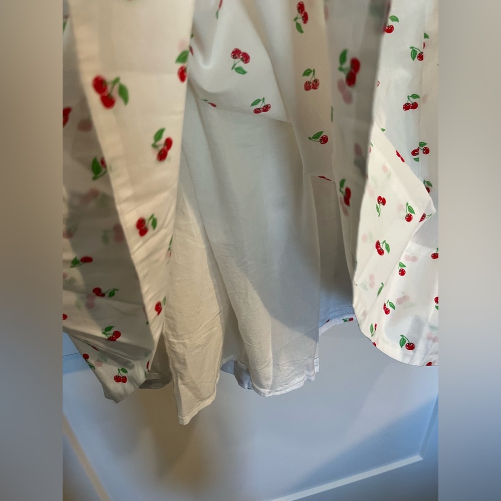 NWT Aerie New Essential Novelty Print Cherry Maxi Cotton Cottagecore skirt sz L - Picture 6 of 12